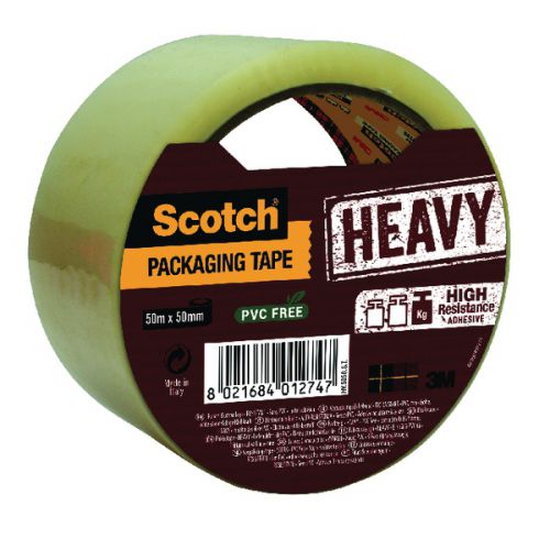 Scotch Packaging Tape Heavy 50mm x 50m Clear HV.5050.S.B