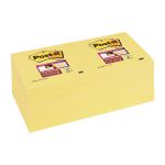 Post-it Notes Super Sticky 76 x 76mm Canary Yellow (Pack of 12) 654-12SSCY