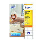 Avery Multipurpose White Labels 21 Per Sheet 70 x 42.3mm (Pack of 2100) 3652