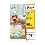 Avery Multipurpose White Labels 14 Per Sheet 105 x 42.3mm (Pack of 1400) 3653