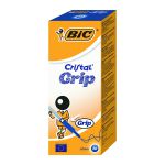 Bic Cristal Grip Ballpoint Pen Medium Blue (Pack of 20) 802801