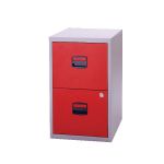 Bisley 2 Drawer A4 Home Filer Grey/Red PFA2-8794