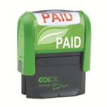 COLOP Green Line Word Stamp PAID Red GLP20PAID