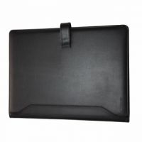 Monolith Leather Look Conference Folder PU With A4 Pad Black 2900