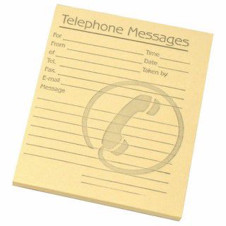 Challenge Telephone Message Pad 127x102mm Yellow (Pack of 10) 100080477