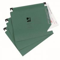 Q-Connect 15mm Lateral File Manilla 150 Sheet Green (Pack of 25) KF01184