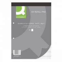 Q-Connect Quadrille Ruled Headbound Refill Pad 160 Pages A4 (Pack of 10) KF02233