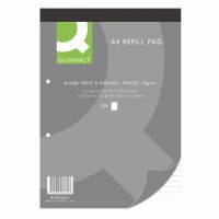 Q-Connect Feint Ruled Margin Headbound Refill Pad 200 Pages A4 (Pack of 5) KF02234