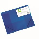Q-Connect Elasticated Folder 3 Flap A4 Blue KF02312