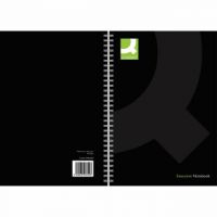 Q-Connect Polypropylene Wirebound Book A4 Black (Pack of 3) KF03729