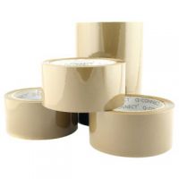 Q-Connect Low Noise Polypropylene Packaging Tape 50mm x 66m Brown (Pack of 6) KF04381