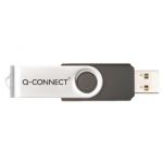 Q-Connect Silver/Black USB 2.0 Swivel 4Gb Flash Drive KF41511