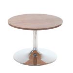 Arista Walnut 800mm Low Bistro Table with Trumpet Base KF838814