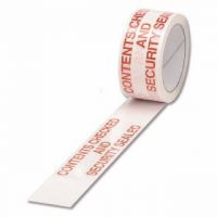 Polypropylene Tape Printed Contents Checked White/Red 50mmx66m PPPS-SECURITY