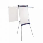 Nobo Shark Flipchart and Drywipe Easel Blue and Silver 1901918