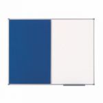 Nobo Drywipe and Felt Combination Board 900x600mm Blue 1902257