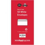 Envelopes Dl Peel & Seal White 80Gsm (Pack of 50) POF27426