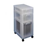 Really Useful Clear Plastic Storage Tower 3 Drawers 7L/12L/25L DT1019