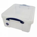 Really Useful Clear 18 Litre Plastic Storage Box W480xD390xH200mm CD/DVDs EBCCD