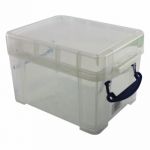 Really Useful Clear 3L Plastic Storage Box 245x180x160mm CD/DVDs 3C