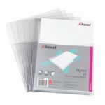 Rexel Nyrex Extra Capacity Pocket A4 Clear (Pack of 5) 13680