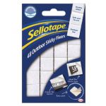 Sellotape Sticky Fixers Outdoor 20 x 20mm (Pack of 48) 1445421