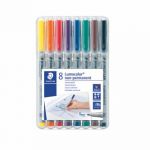 Staedtler Lumocolour Universal Pen Water Soluble Medium Assorted (Pack of 8) 315-WP8