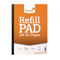 Silvine Punched Feint Ruled Sidebound Refill Pad 160 Pages A4 (Pack of 6) A4SRPFM