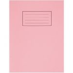 Silvine Exercise Book 80 Plain Pages Pink 229x178mm (Pack of 10) EX112