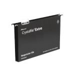 Rexel Crystalfile Extra 30mm Suspension File Foolscap Black (Pack of 25) 3000081