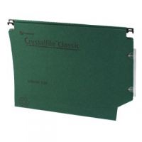 Rexel Crystalfile Classic 30mm Lateral File 300 Sheet Green (Pack of 25) 3000109