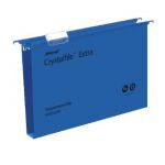 Rexel Crystalfile Extra 30mm Suspension File Foolscap Blue (Pack of 25) 70633