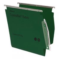 Rexel CrystalFile Extra 15mm Lateral File 150 Sheet Green (Pack of 25) 70637
