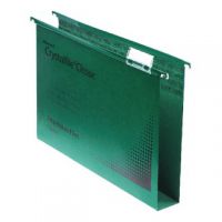 Rexel Crystalfile Extra 30mm Lateral File 300 Sheet Green (Pack of 25) 70640