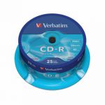 Verbatim CD-R Datalife Non-AZO 80minutes 700MB 52X Non-Printable Spindle (Pack of 25) 43432