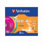 Verbatim 4.7GB Non-Printable Jewel Case DVD-R (Pack of 5) 43557