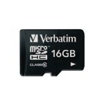 Verbatim Micro SDHC Class 10 16GB Memory Card 44010