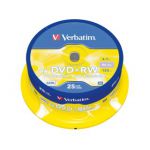 Verbatim DVD+RW 4x Spindle (Pack of 25) 43489