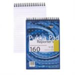 Pukka Reporters 160 Page White Pad 125 x 500mm - Pack of 3