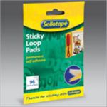 Sellotape Sticky Velcro 96 Loop Pads