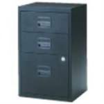 A4 Home Office Filing Cabinet 3 Drawer Grey