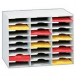 FastPaper Literature Organiser Grey 36 Compartment