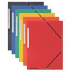 3 Flap Elasticated Folder Assorted Colours